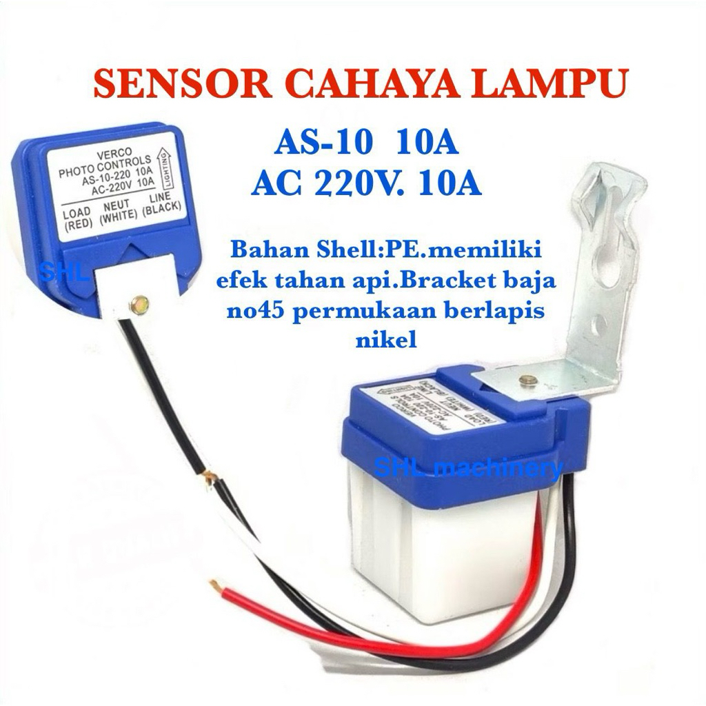 Jual Sensor Cahaya Lampu LED (AS-10) Water Proof Photoshop Cell Sensor ...