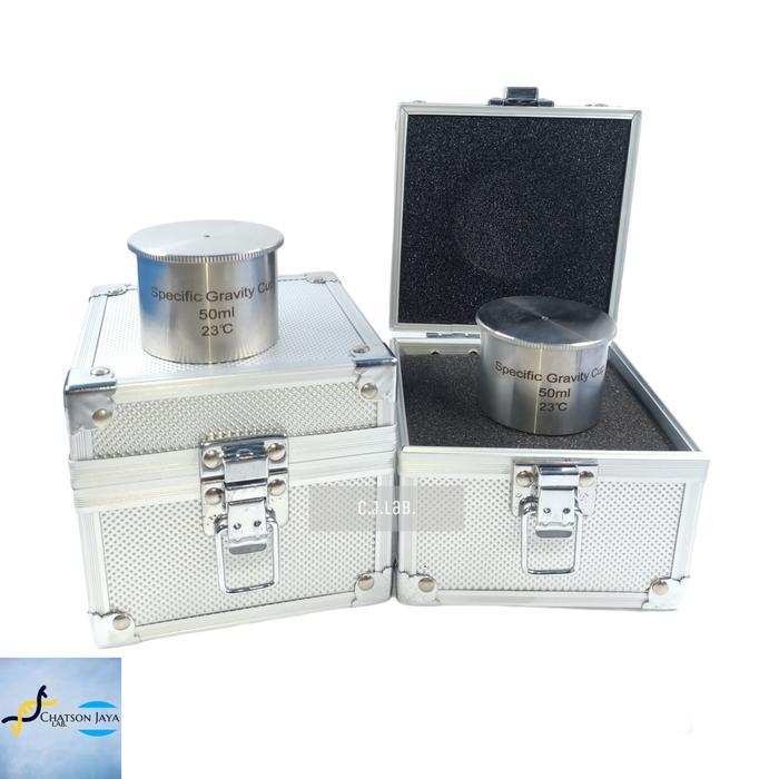 Jual Density Specific Gravity Cup Pycnometer Allumunium 50 ml | Shopee ...
