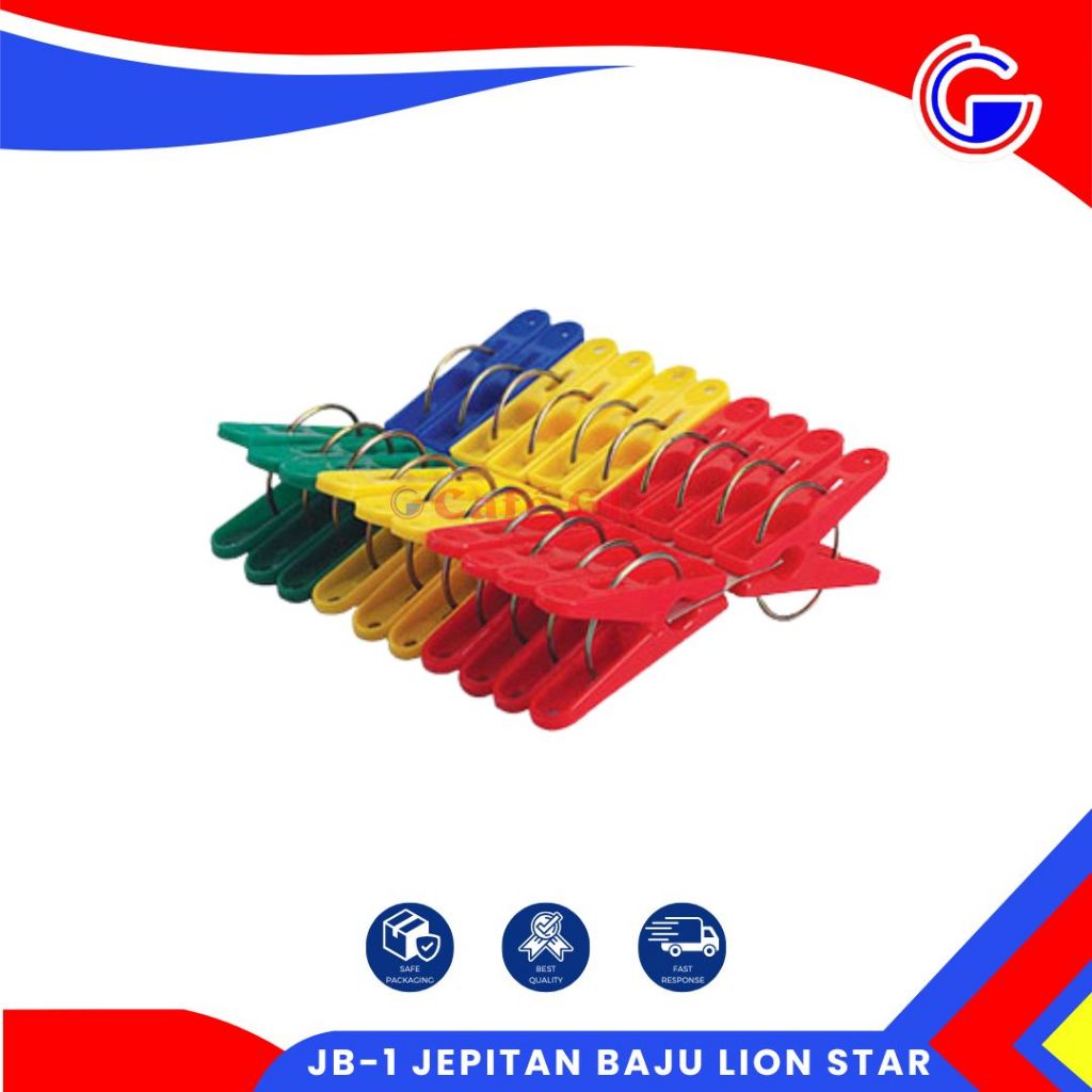Jepitan Baju Plastik Isi 20 Pcs Lion Star I Laundry Clips Plastik I Jepitan Pakaian Murah I Jb-1