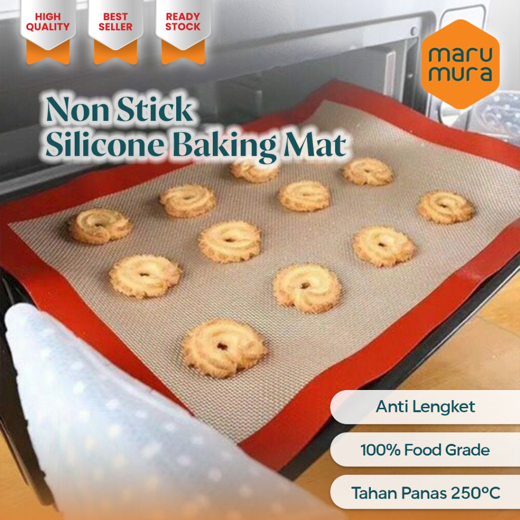 Jual Marumura Silicone Baking Mat Non-Stick Heat Resistant Cooking Mat ...