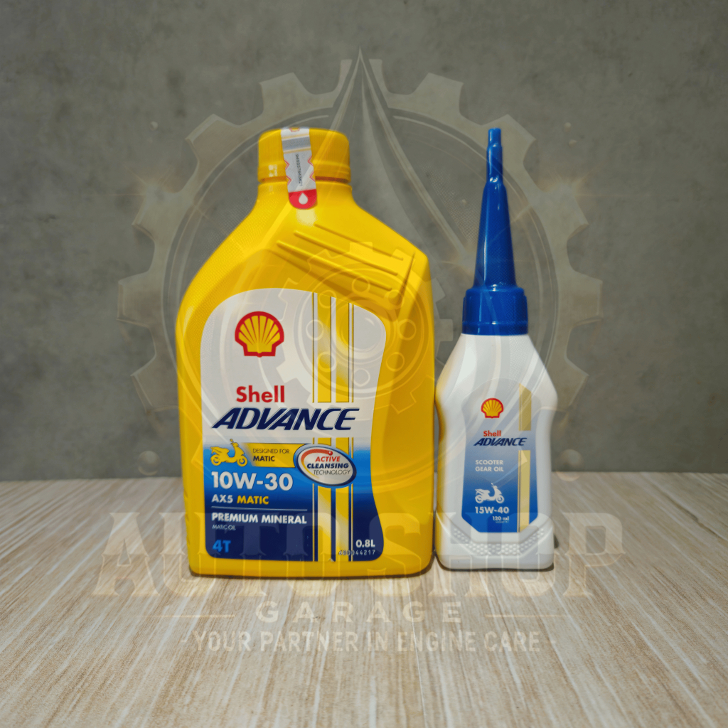 Jual Paket Shell Advance AX5 10w30 Matic 0.8 Liter & Shell Advance Gear ...