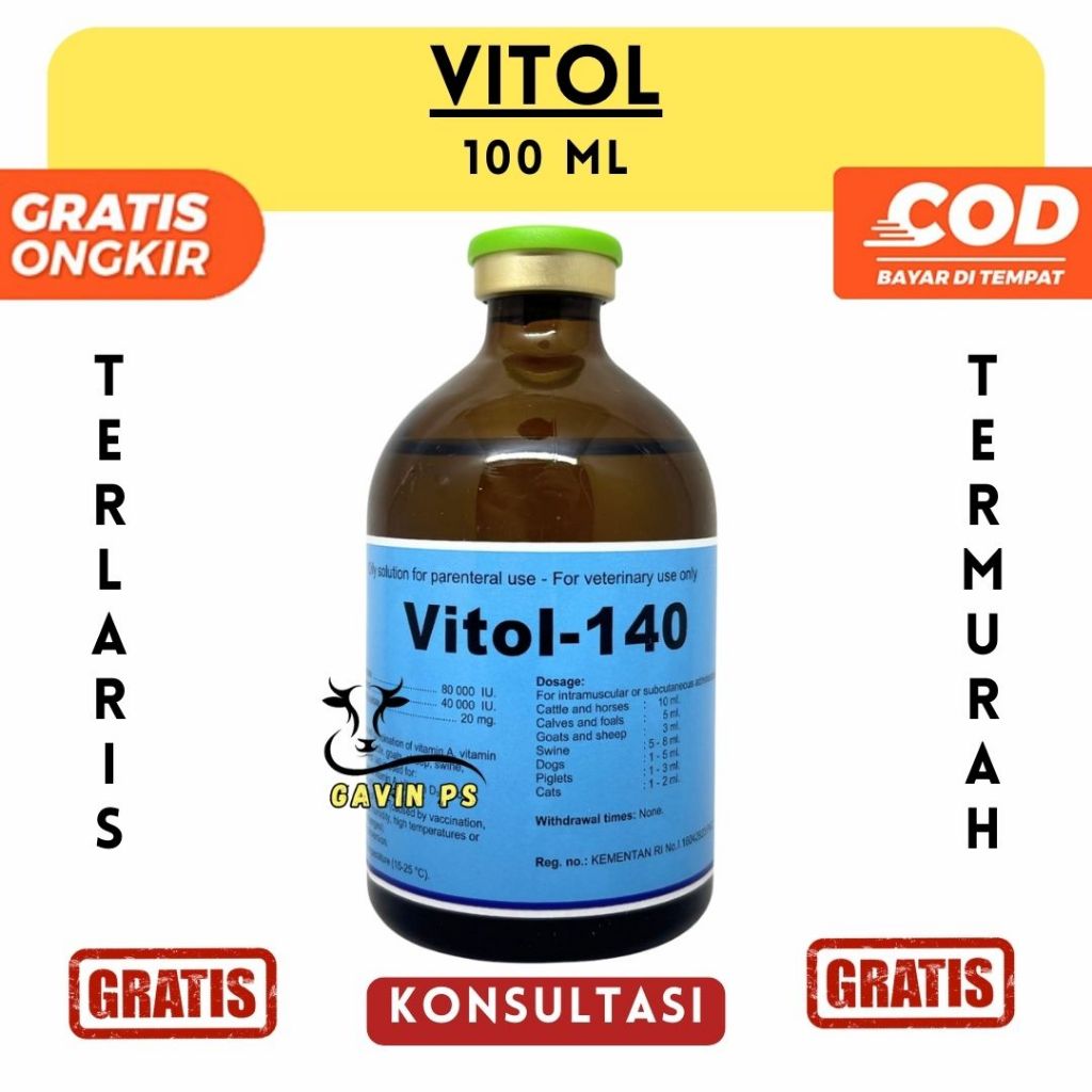 Jual VITOL 140 100ml Original - Vitamin ADE Untuk Memperbaiki Kondisi ...