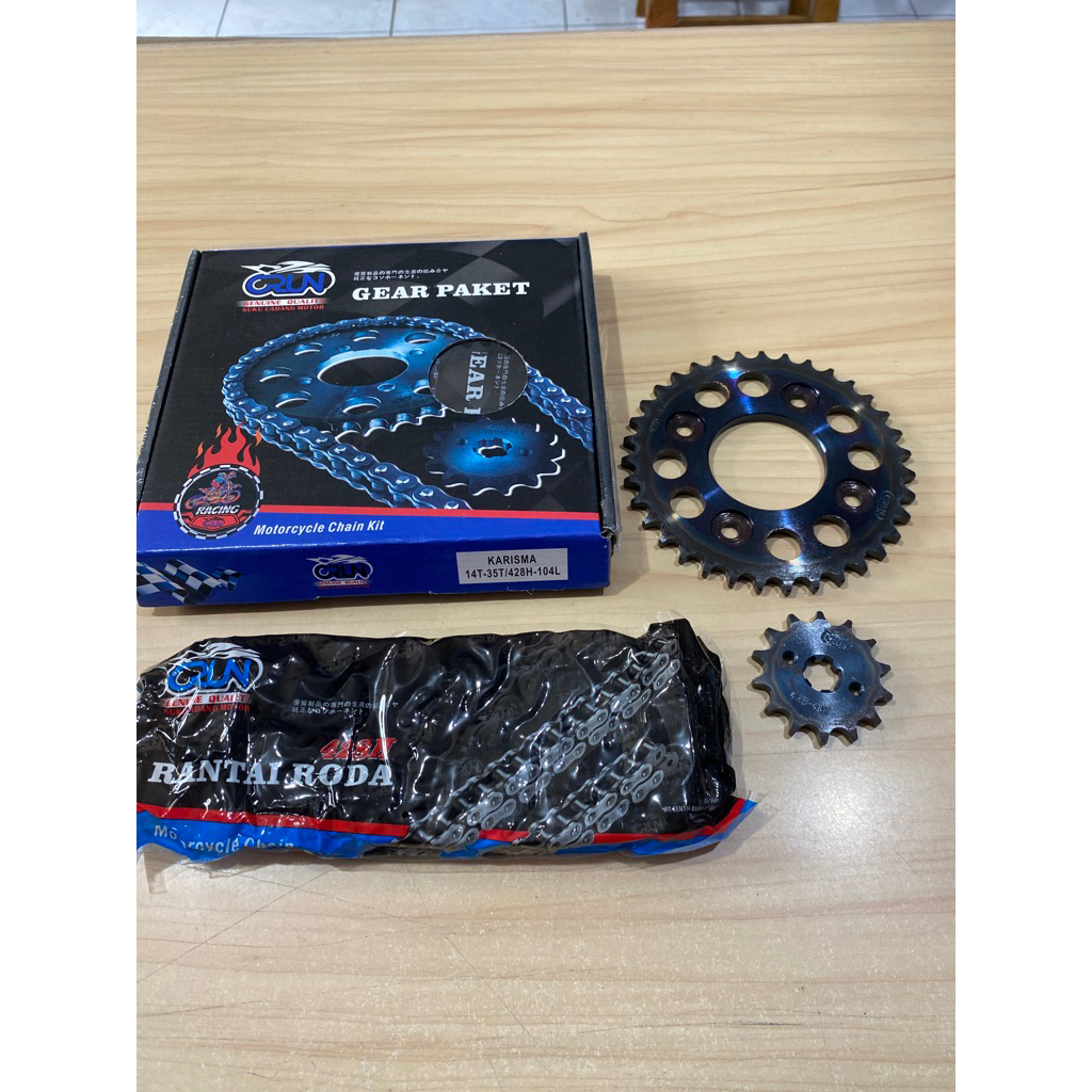Jual Crun GirSet RACING Karisma KPH / Gear Gir Set Paket 14T-35T 428 ...