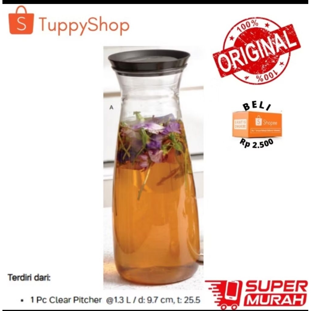 Jual Clear Pitcher 1,3 L tupperware | Shopee Indonesia