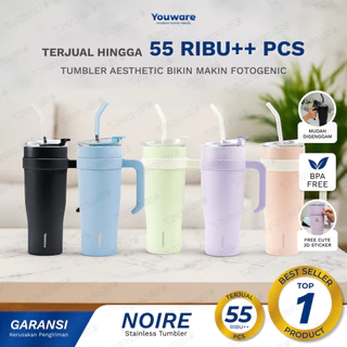 Youware - Noire Botol Minum Tumbler Stainless Steel 1200ml Tahan Panas Dingin