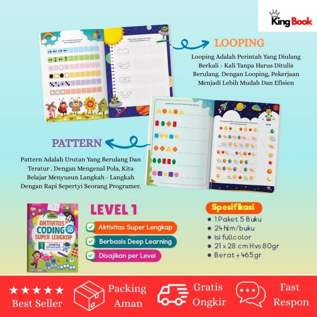 Jual Aktivitas Coding Super Lengkap - Buku Coding Untuk Anak SD 6 7 8 ...