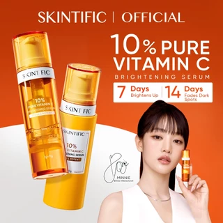 [New Launch ！] SKINTIFlC - 10% PURE VITAMIN C FRESH BRIGHTENING SERUM | Mencerahkan Dark Spot Tumpas Komedo Anti Aging Tone Up Whitening Brightening Glow Booster Antioksidan Pudarkan Bintik Hitam With ADVANCE DUAL LOCK TECHNOLOCY