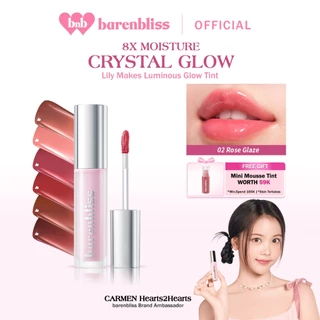 [BEST SELLING] BNB barenbliss Lily Makes Luminous Glow Tint Lip tint melembapkan berkilau berwarna alami dan tahan lama 12 jam