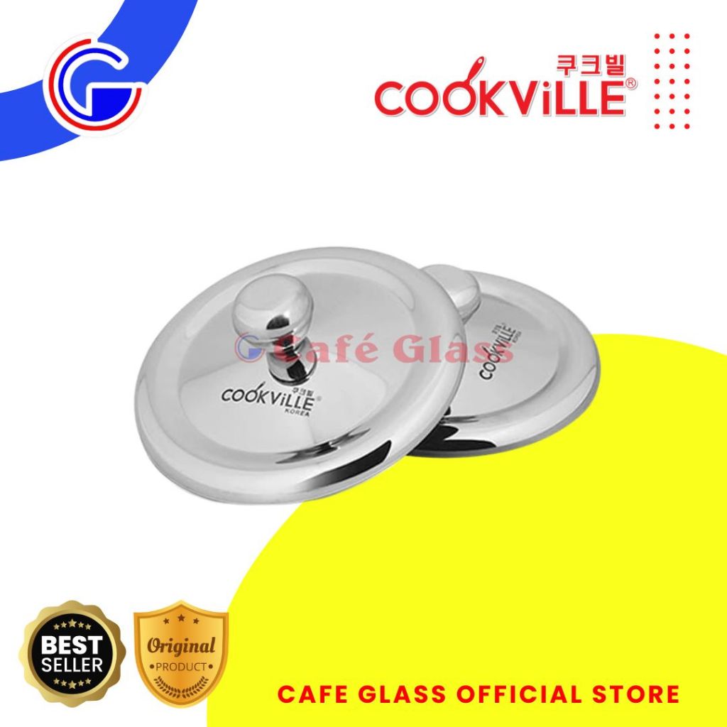 Tutup Gelas Stainless Cookville 9cm/10cm/11Cm/12CM - Mug Cover Anti Pecah Stainless Tebal
