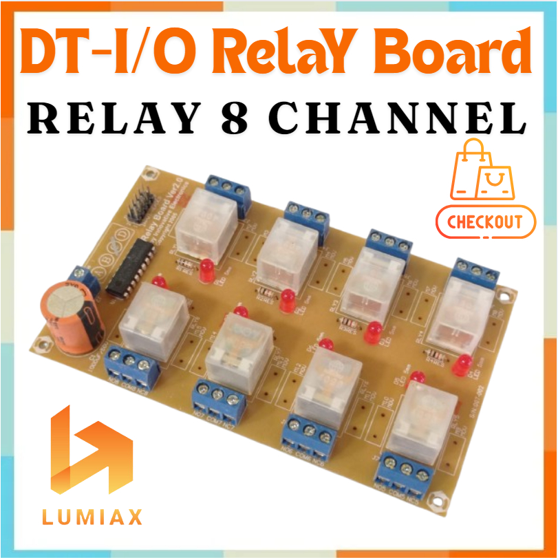 Jual DT-I/O Relay Board Ver 2.0 (1201) _ Module Relay 8 Channel ...