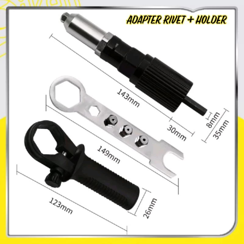Jual Tang Rivet Bor Listrik Konverter Paku Elektrik Besi Hitam Gun ...