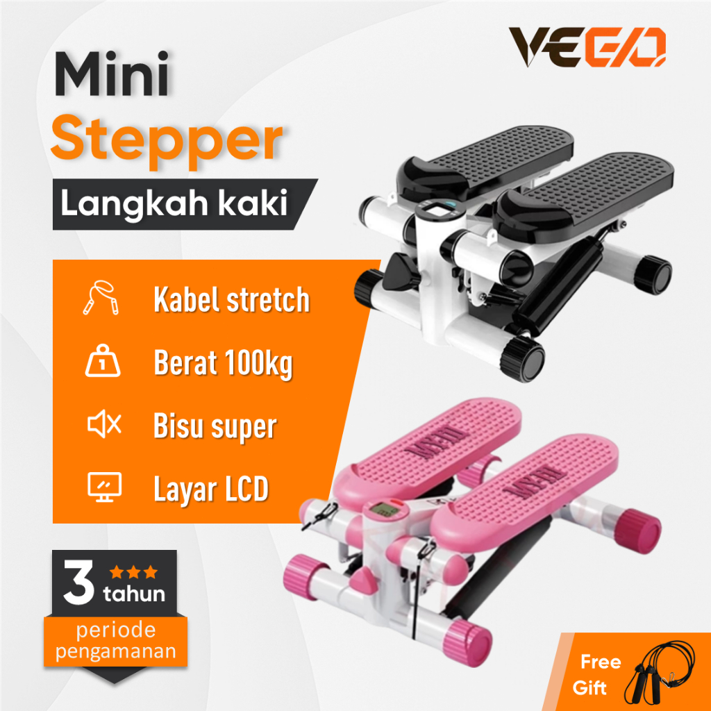 Jual VEEGO Mini Latihan Stepper V Shape Stepper walking pad alat ...