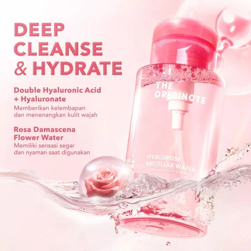 YUKI Manado • ORIGINOTE Hyalurose Micellar Water Acne 300ml Pembersih Makeup Dan Melembabkan
