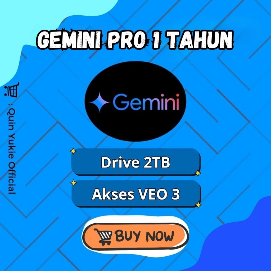 Jual [PROMO] GEMINI VEO 3 PRO 12 BULAN TERMURAH + GDRIVE 2TB | Shopee ...