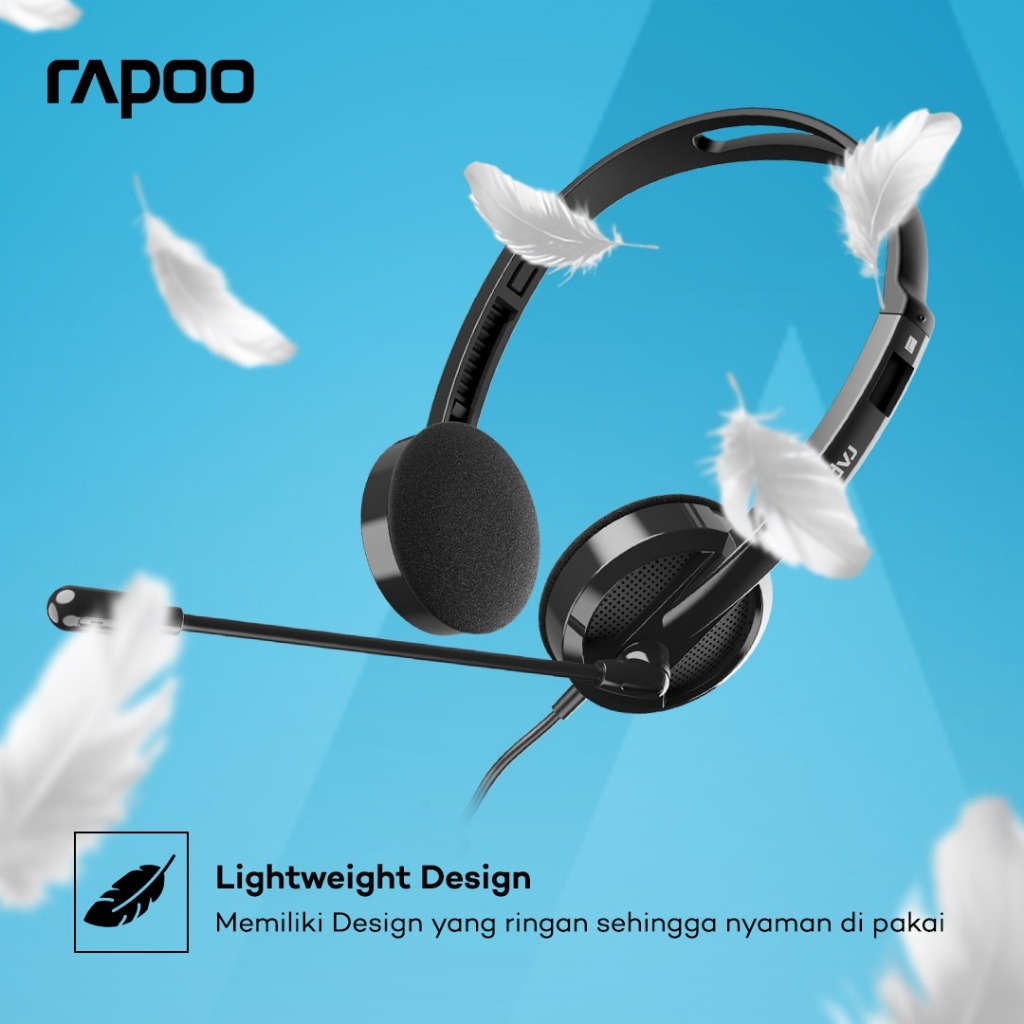 Jual Rapoo Headset Stereo Wired H101 | Shopee Indonesia
