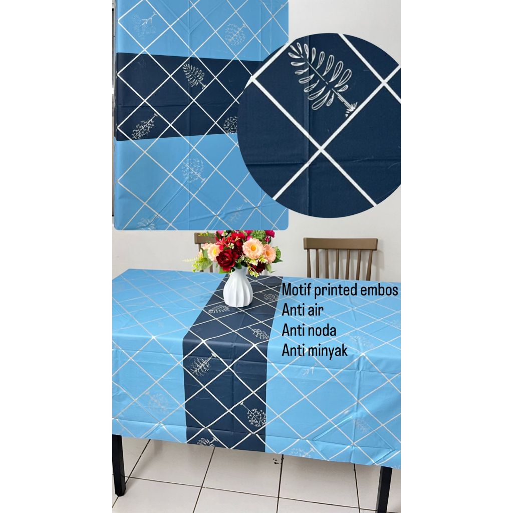 Jual Taplak Meja Waterproof Bahan PVC Premium Motif Emboss Cantik ...