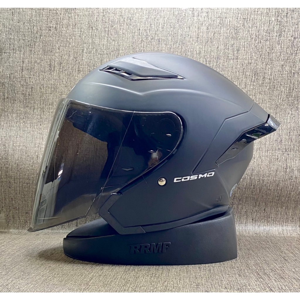 Jual HKM COSMO SOLID BLACK DOFF MODEL V2 TERBARU ULTRON - HELM HALF ...