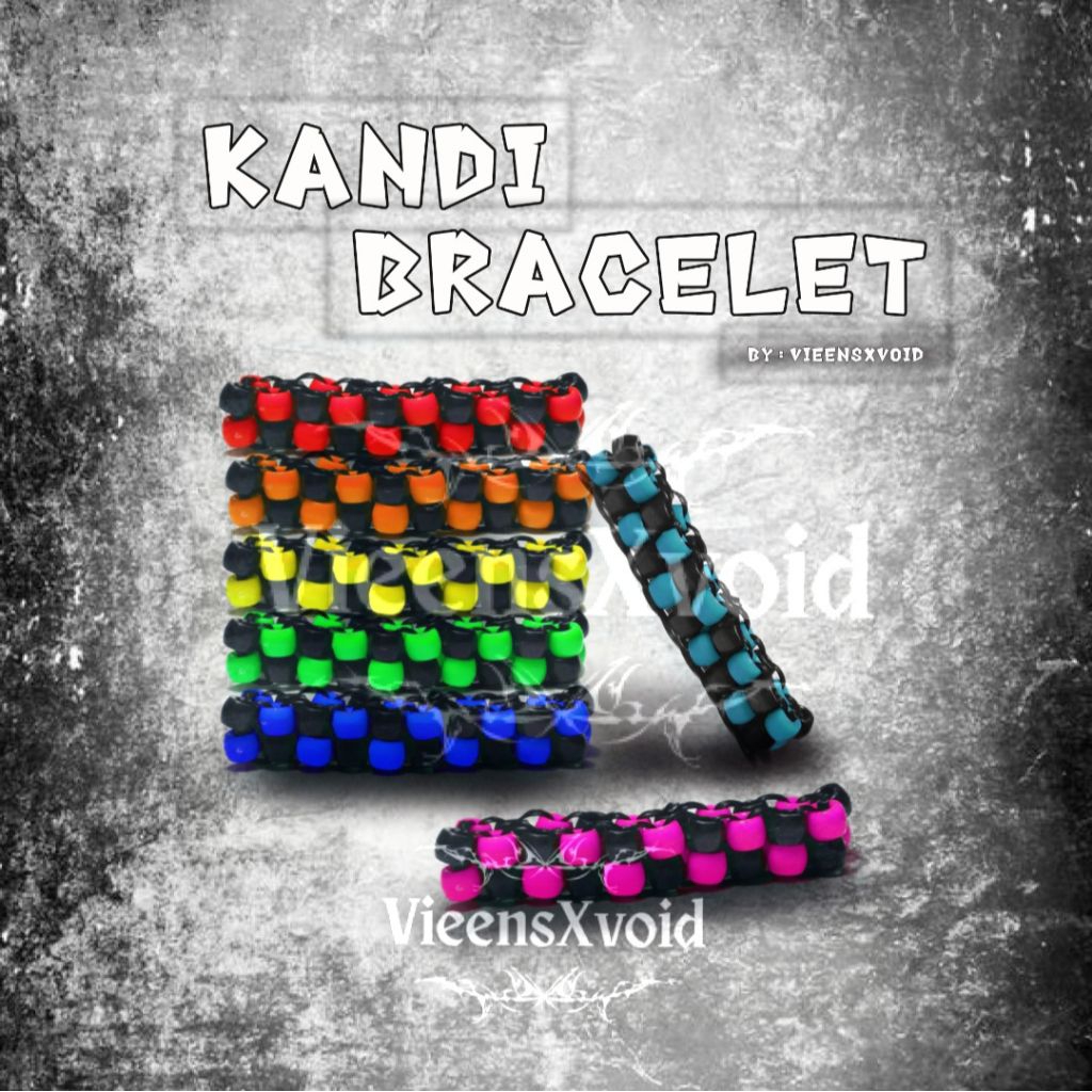 Jual KANDI BRACELET 2 ROW Accessories (bisa custom, baca desk)Handmade ...