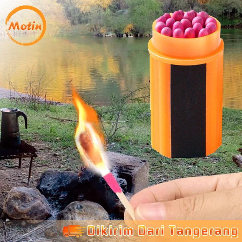 Jual 20Pcs/Box Korek Api Kayu Windproof Waterproof Matches Emergency ...