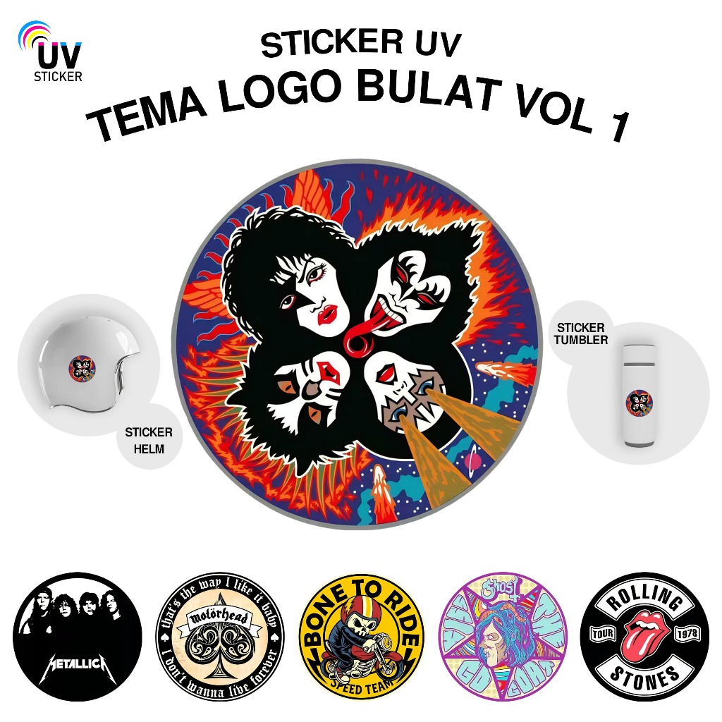 Jual STIKER UV - TEMA RANDOM LOGO BULAT VOL 1 | STICKER UV, STICKER ...