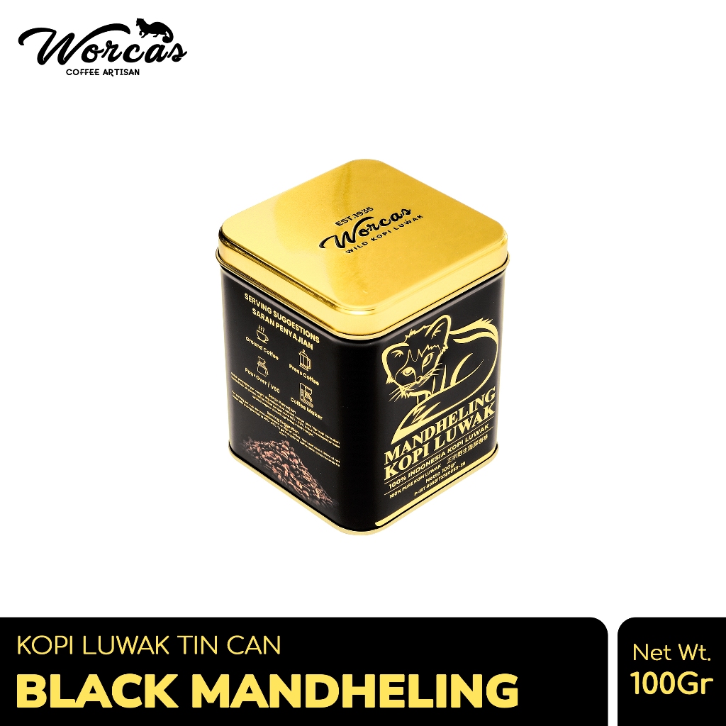 Jual WORCAS Kopi Luwak Black Mandheling 100gr Tin Can | Shopee