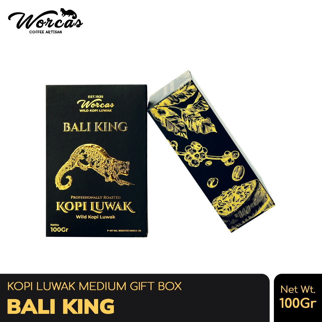 Jual WORCAS Kopi Luwak Liar Bali King 100gr - Medium Gift Box