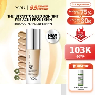 [NEW] YOU Cloud Touch 3% Niacinamide Acne Defense Skin Tint For Oily Acne Prone Skin Perfect Coverage Liquid Foundation Serum Tint 24h Matte Oil Control SPF 50 No Oxidiant