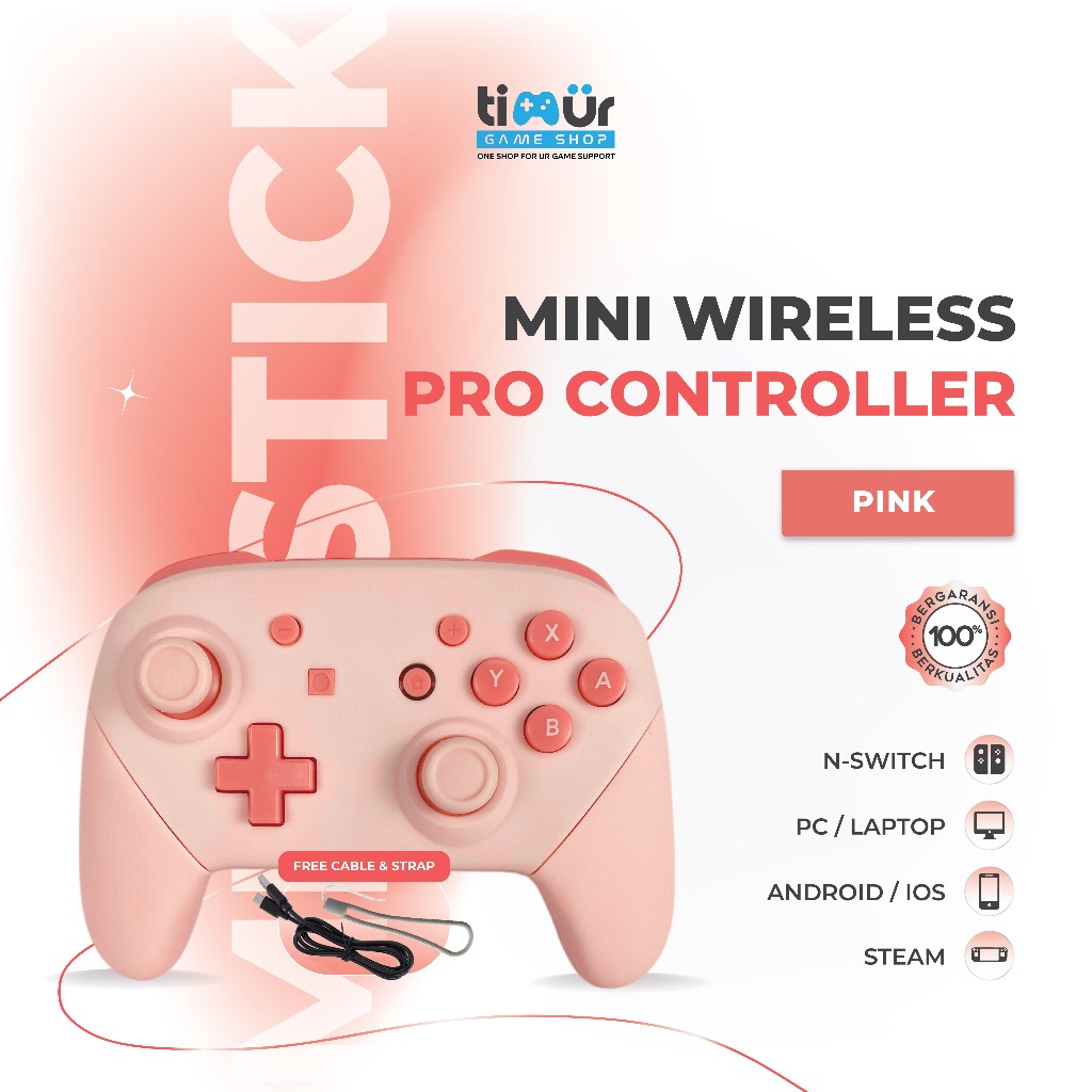 Jual Mini Pro Controller Wireless Gamepad NFC Turbo Motion Stik Stick ...
