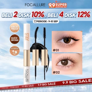 FOCALLURE 2 In 1 Waterproof Maskara & Eyeliner fiber eyelash primer