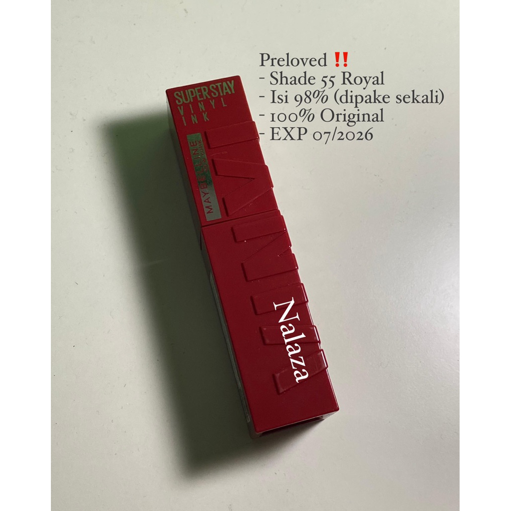 Jual Preloved Maybelline Vinyl Ink Shade 55 Royal | Shopee Indonesia