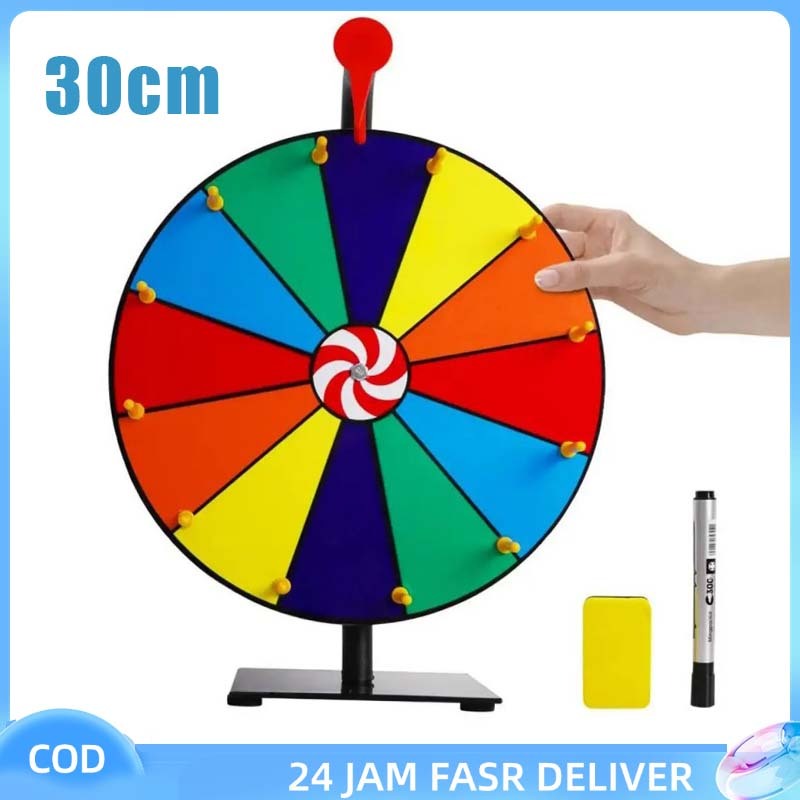 Jual 30Cm Permainan Roda Putar Spin Wheel Board Roulette Dapat Ditulis ...