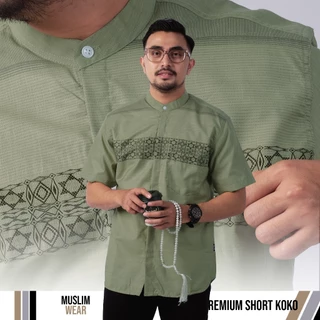 Dgm kemeja koko pria lengan pendek premium 041 A