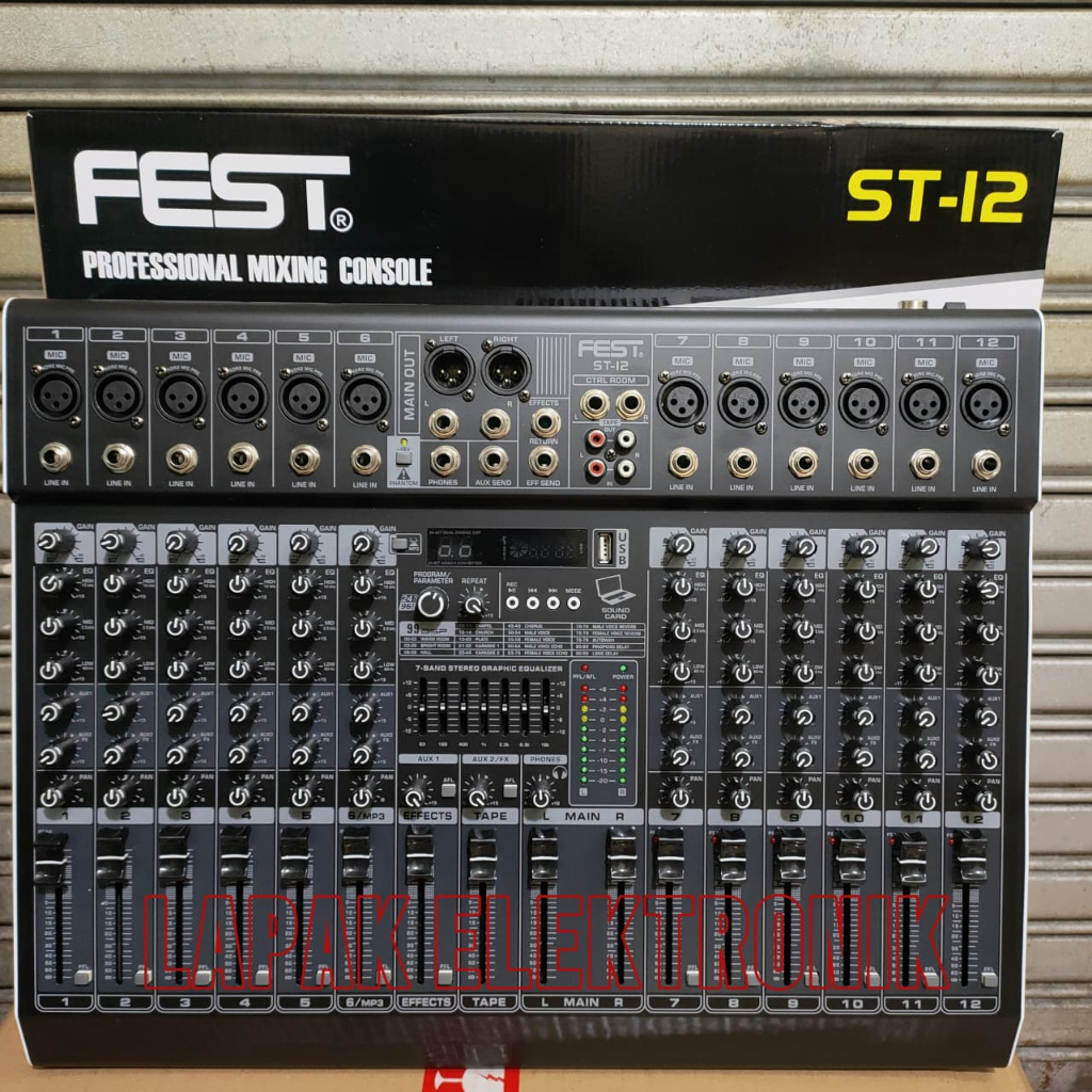 Jual Mixer Audio FEST ST 12 Original 12 Channel FEST ST12 | LAPAK ...