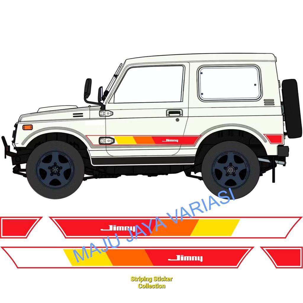 Jual Sticker Striping Mobil Suzuki Jimny Katana JDM Transparan Maxdecal ...
