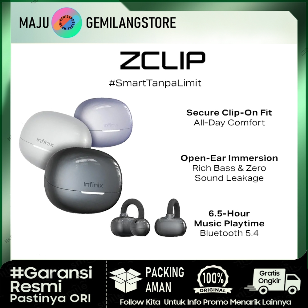 Jual TWS INFINIX TWS Z CLIP XE04 - True Wireless Stereo Buds - 23 Hour ...