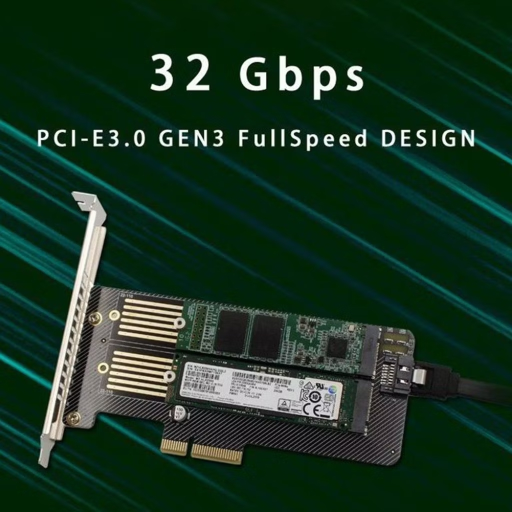 Jual Konverter Converter Adapter Card Dual SSD M2 M.2 SATA NGFF NVME to ...