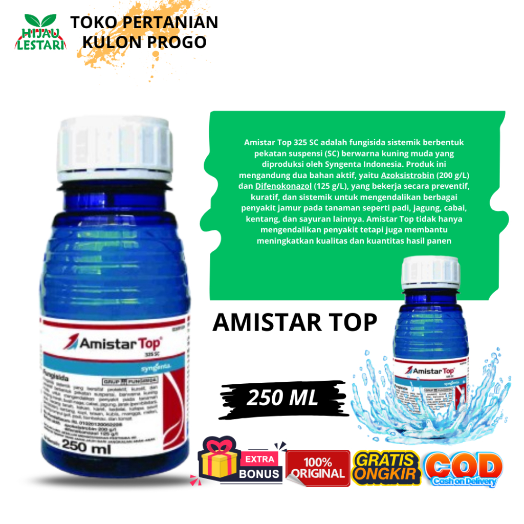 Jual Amistar Top 250ml Fungisida 325 SC Sistemik Kendali Hama Buah dan ...