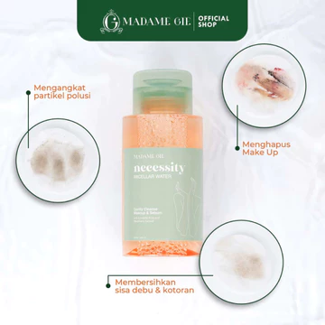 Madame Gie Necessity Micellar Water 300ml Make Up Remover Cleansing Water For All Skin Type