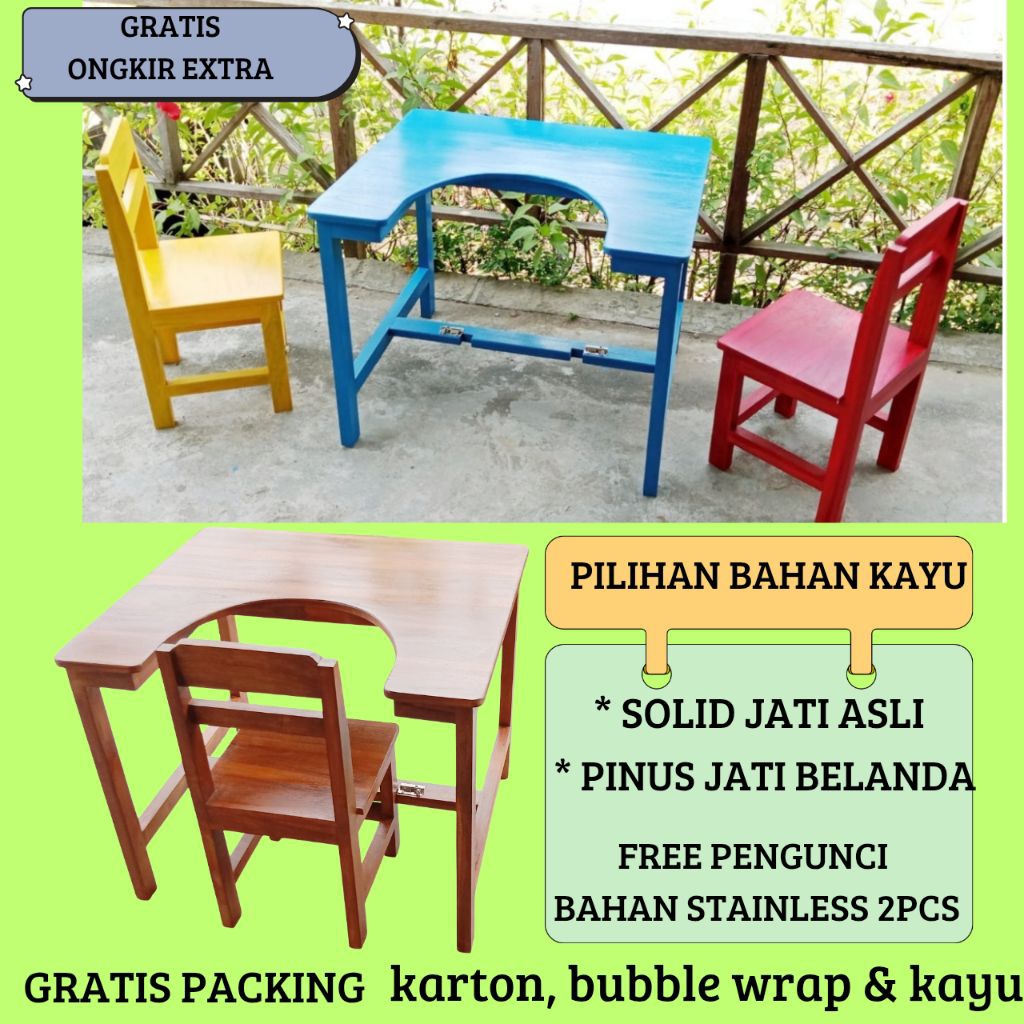 Jual MEJA TERAPI WICARA MEJA ANAK ABK MEJA BELAJAR FULL KAYU ...