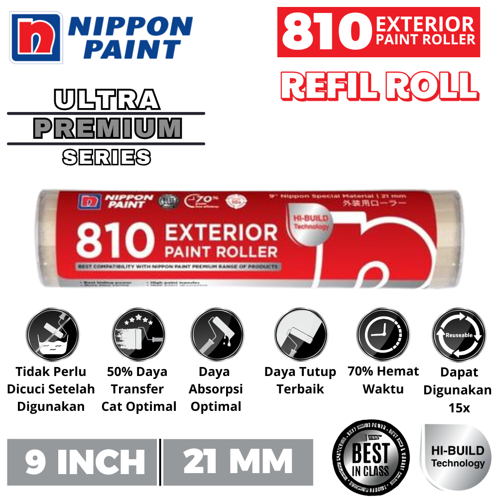Jual NIPPON PAINT REFIL ROLL CAT EXTERIOR 810 NIPPON ISI ROLL CAT ULTRA ...