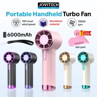 Jovitech Kipas Mini Portable Strong Wind 100 Gear Speed bateri tahan lama Logam Angin Super Kencang LED Display - FN30E