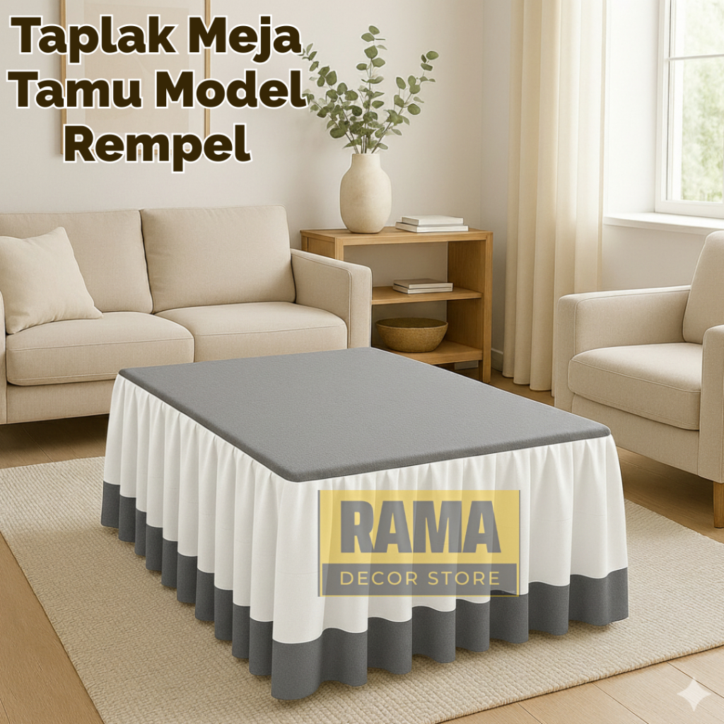 Jual Taplak Meja Tamu Rumbai Mewah Rempel Costum | Shopee Indonesia
