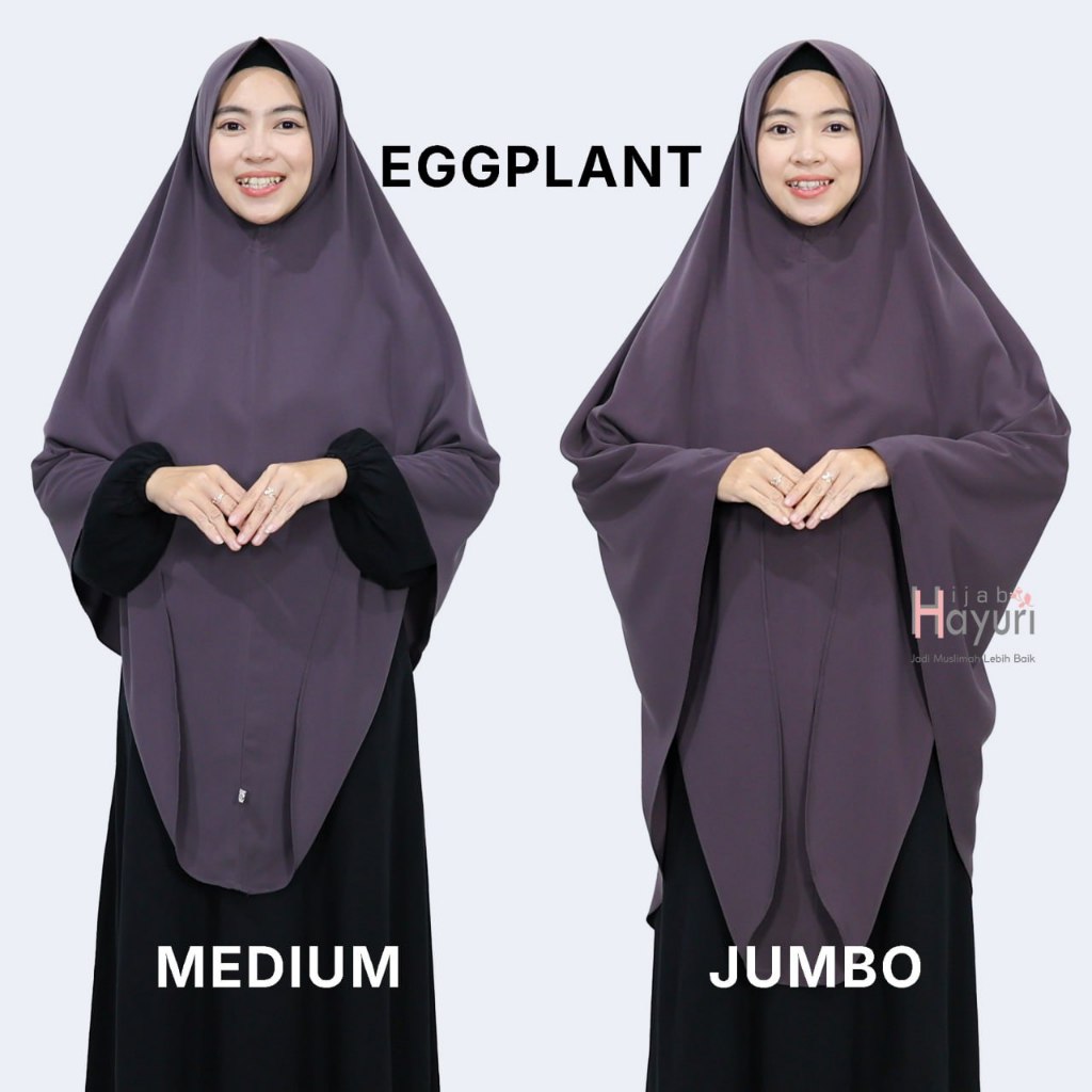 𝗛𝗶𝗷𝗮𝗯 𝗛𝗮𝘆𝘂𝗿𝗶 Bergo Non Pad Wolfis Jumbo Instan Syar'I Bergo Inaya