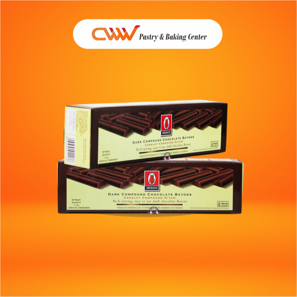 Jual Tulip Dark Compound Chocolate Batons Coklat Stick 1,5kg Topping ...