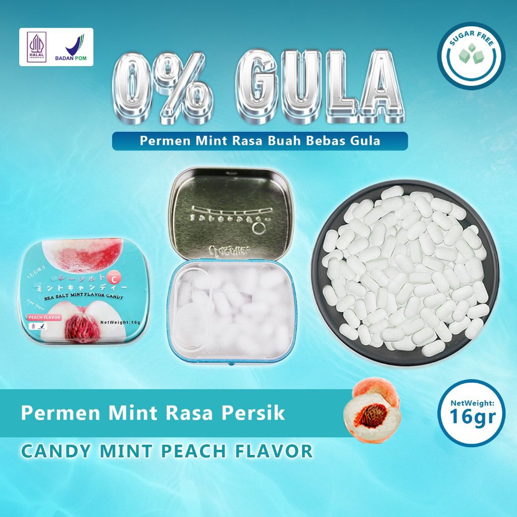 Jual Permen Mint Bebas Gula 16g HALAL BPOM Banyak Varian Rasa Bikin ...