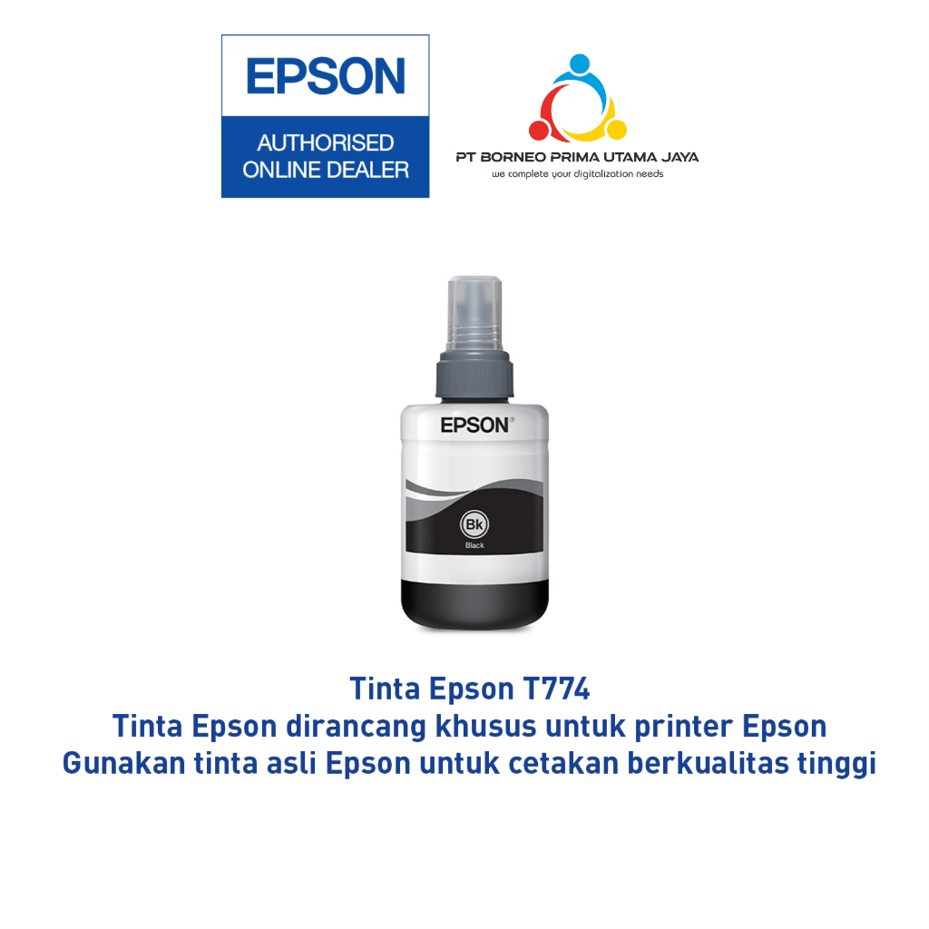 Jual Tinta Epson 774 Black Original / Tinta Pigmen T774 T7741 Pigment ...