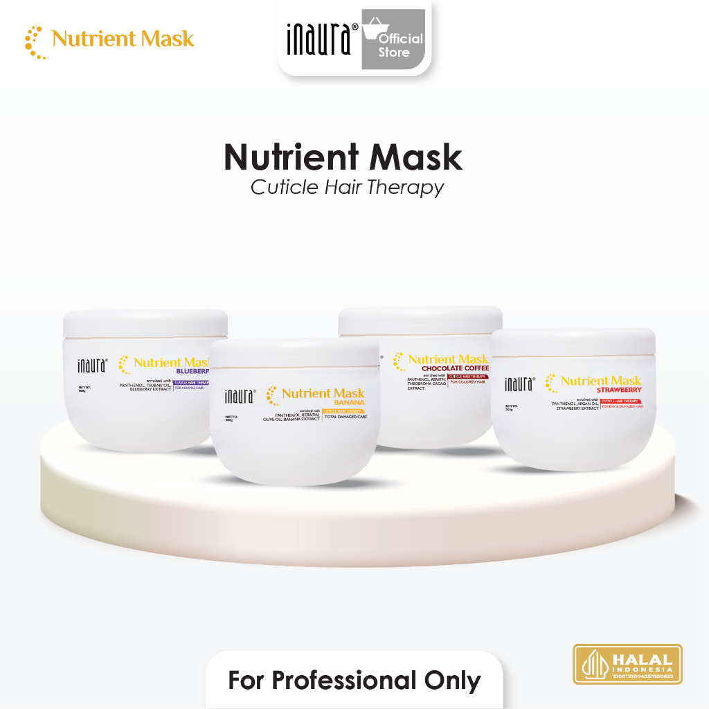 Jual Inaura Nutrient Mask Cuticle hair therapy Series (Blueberry ...