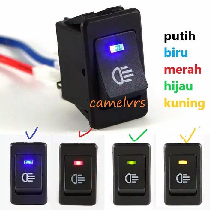 Jual Saklar Fog Lamp Switch Lampu Kabut Swit 12V DC Indikator LED On ...