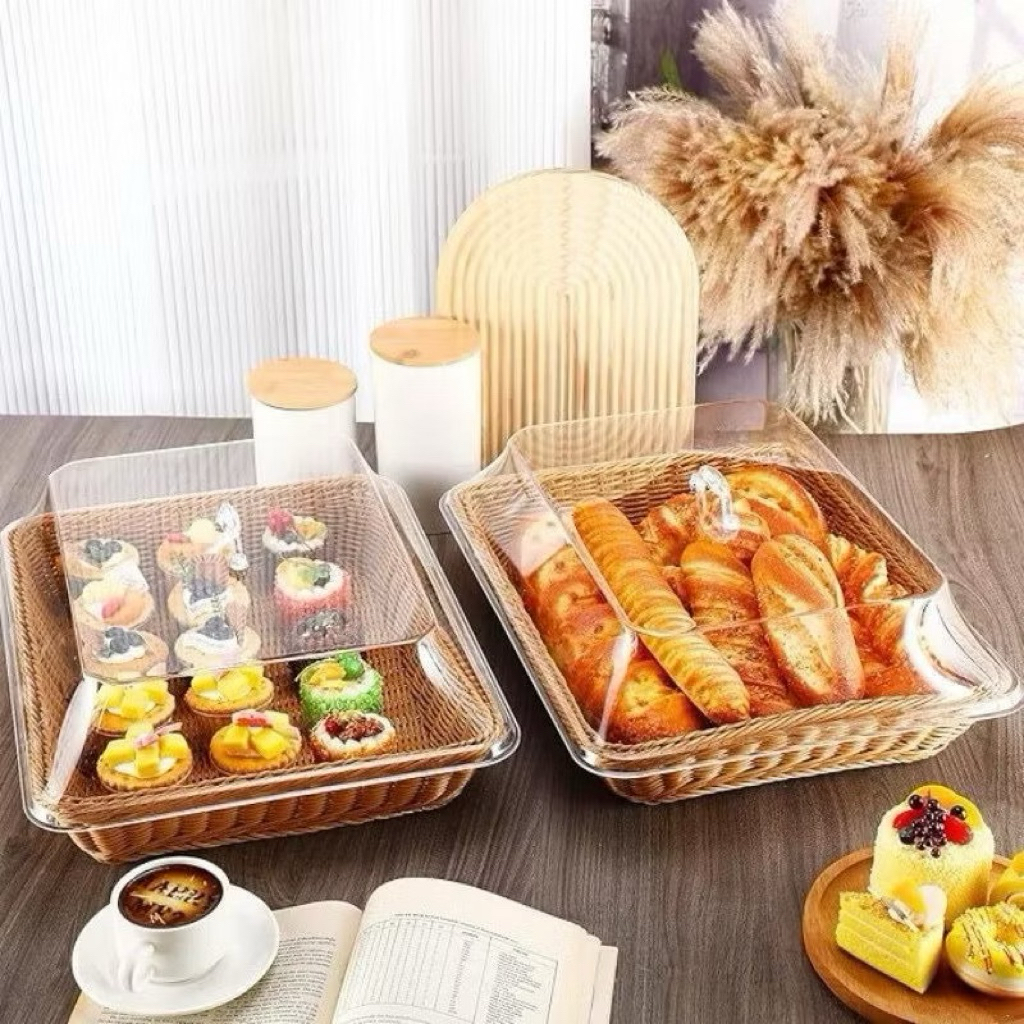Jual Wadah Roti Box Roti Bread Storage Keranjang Rotan Penyimpanan ...