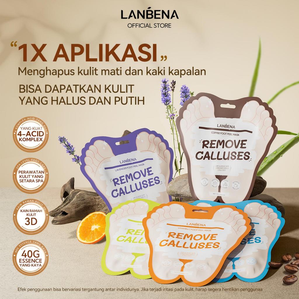 Jual LANBENA Lavender Foot Peeling Mask Masker Kaki Foot Mask Remove ...